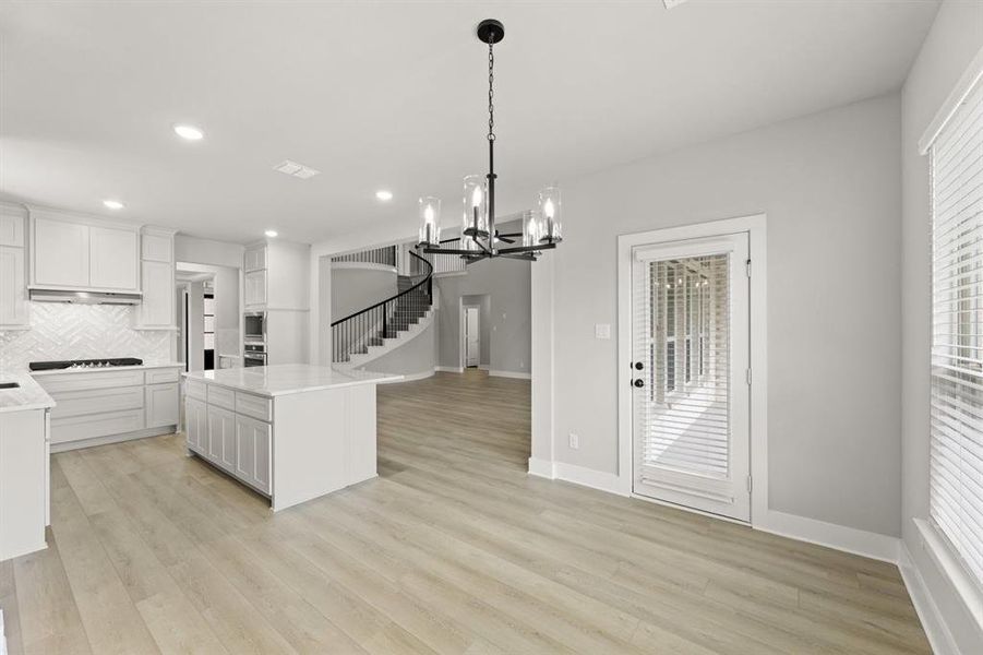 Furnished interior view inside a new home in Woodcreek, Fate (Image 4).