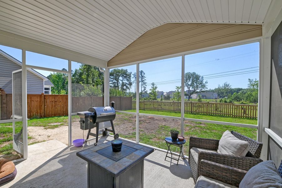 Exterior details and patio area of a home in Heron's Walk at Summers Corner, Summerville (Image 25).