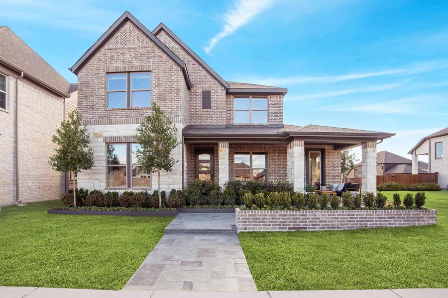Representative exterior photo of a completed home built from the The Constellation by David Weekley Homes in Edgewater Classic Series, Royse City, TX (Image 1). Representative exterior photo of a completed home built from the The Constellation by David Weekley Homes in Edgewater Classic Series, Royse City, TX (Image 1).