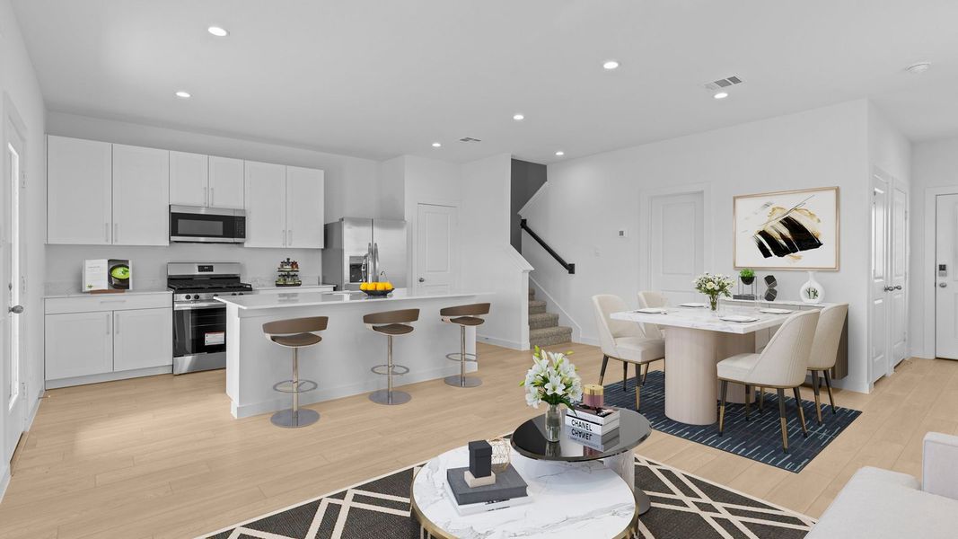 Furnished interior view inside a new home in Lexington Village, Missouri City (Image 8).