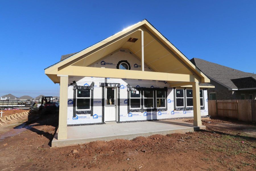 Covered patio in the backyard - still under construction!
