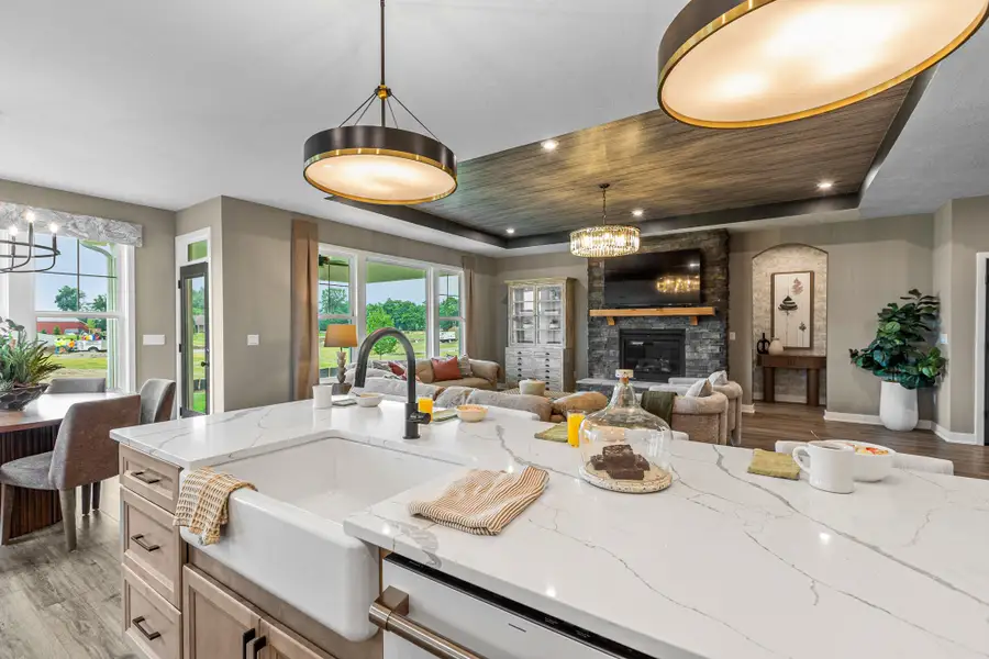 Representative furnished interior of a home built from the Calvin by Fischer Homes in Pickens Bluff, Hiram (Image 12).