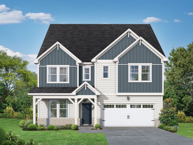 Representative exterior photo of a completed home built from the The Beech B by Davidson Homes LLC in Enclave at Belmont, Belmont, NC (Image 2).