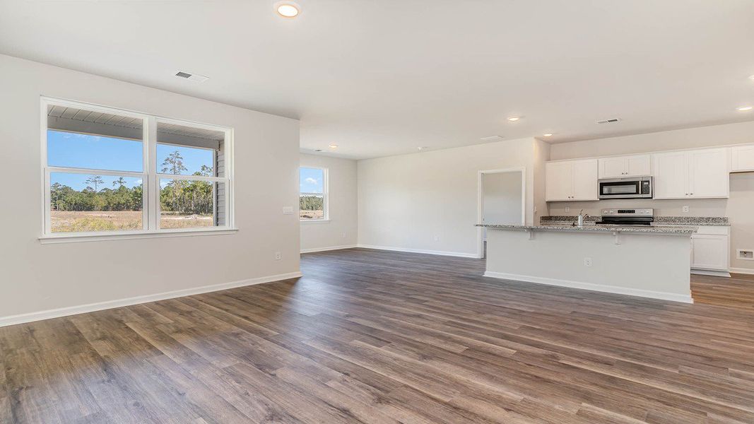 Representative unfurnished interior of a home built from the ARIA by D.R. Horton in Preserve at Cypress Commons, Conway (Image 8). Representative unfurnished interior of a home built from the ARIA by D.R. Horton in Preserve at Cypress Commons, Conway (Image 8).