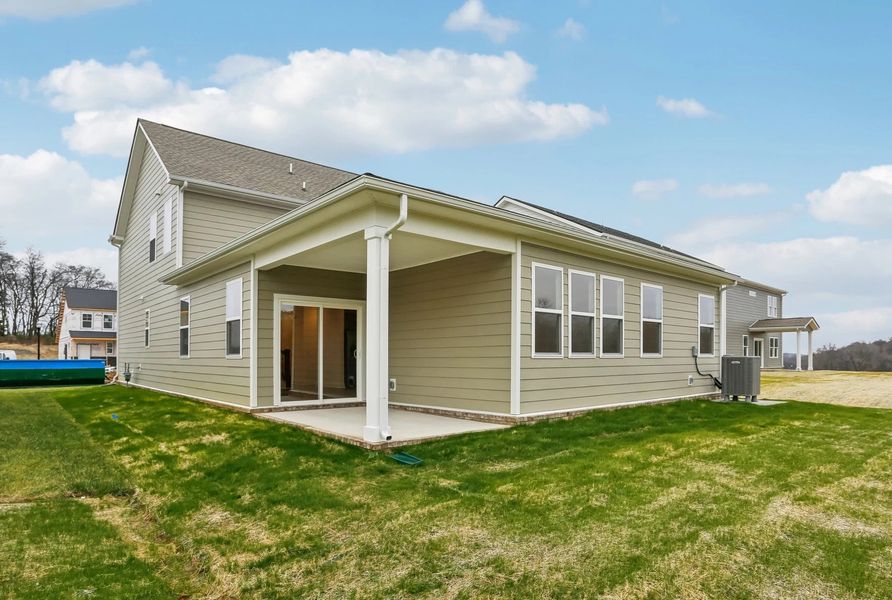 Exterior details and patio area of a home in Ascent at Arbor Ridge, La Vergne (Image 27). Exterior details and patio area of a home in Ascent at Arbor Ridge, La Vergne (Image 27).