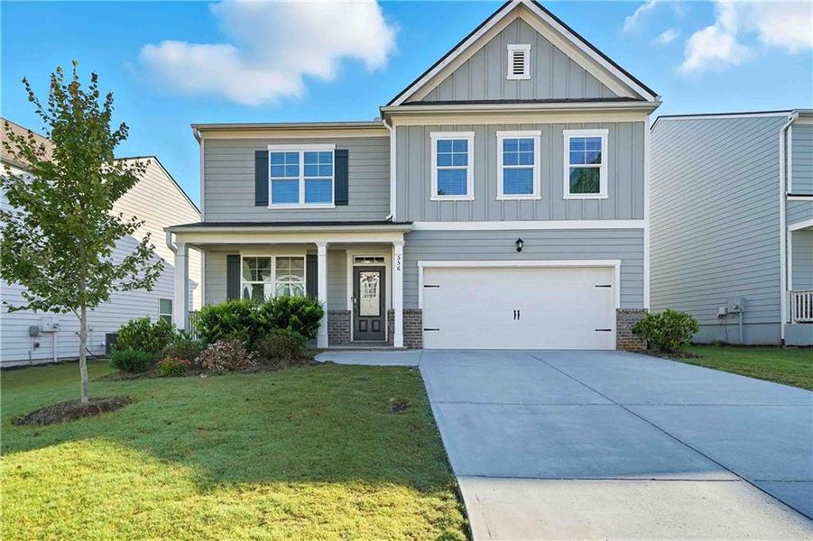 Front exterior of a new home in , Dawsonville, GA, highlighting curb appeal (Image 19).