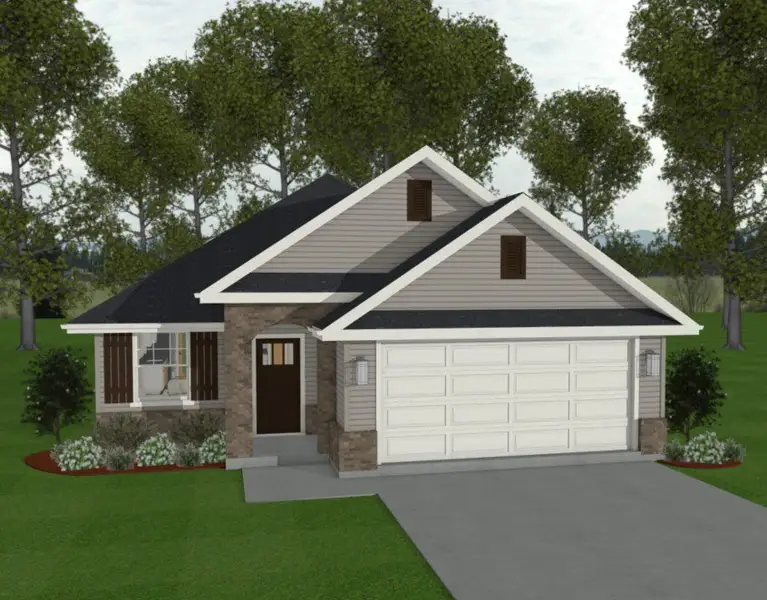 Representative exterior photo of a completed home built from the The Daisy by Avonley Homes in Bonham Trace, Bryan, TX (Image 2).