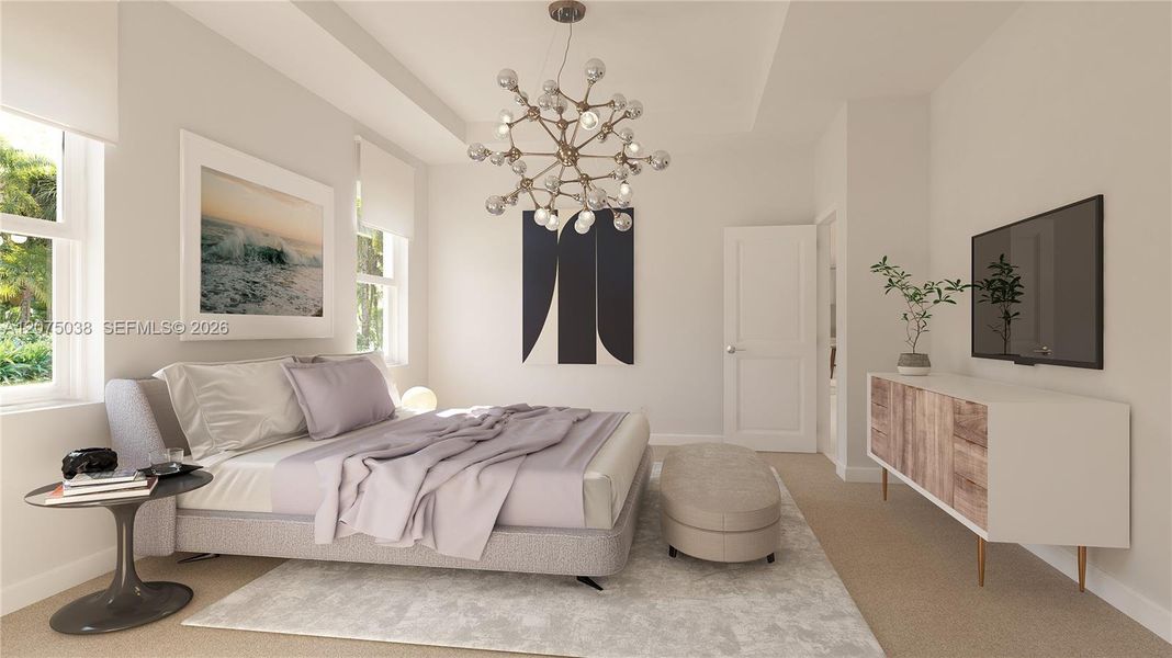 Furnished interior view inside a new home in Wildwood Groves, Miami (Image 11). Furnished interior view inside a new home in Wildwood Groves, Miami (Image 11).