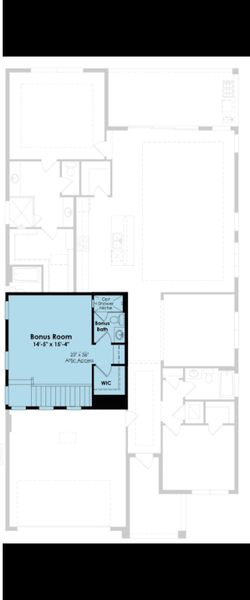 2D floor plan layout of this home in The Reserve at Victoria, Deland, FL (Image 6).