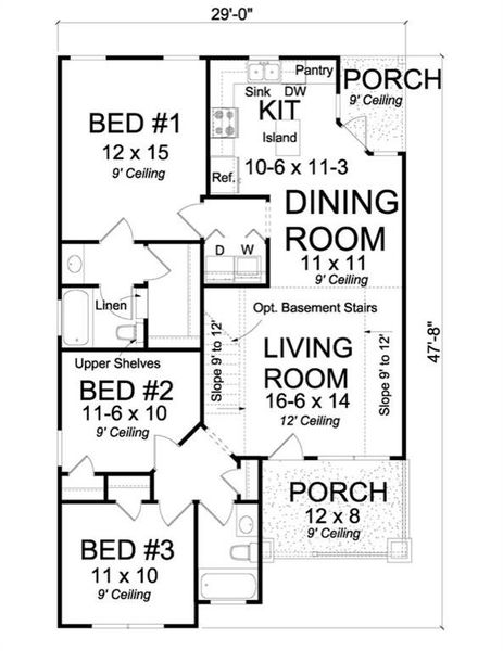 2D floor plan layout of this home in , Whitewright, TX (Image 3).