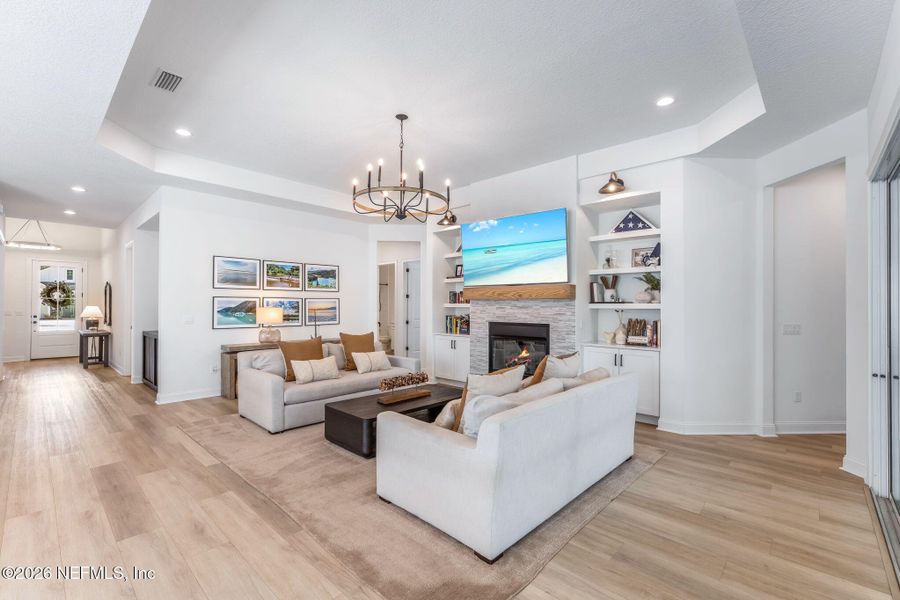 Furnished interior view inside a new home in Palm Crest at Seabrook, Ponte Vedra (Image 37). Furnished interior view inside a new home in Palm Crest at Seabrook, Ponte Vedra (Image 37).