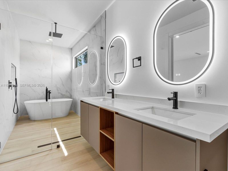 Furnished interior view inside a new home in , Miami (Image 10).