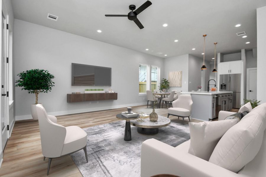 Furnished interior view inside a new home in , Houston (Image 13). Furnished interior view inside a new home in , Houston (Image 13).