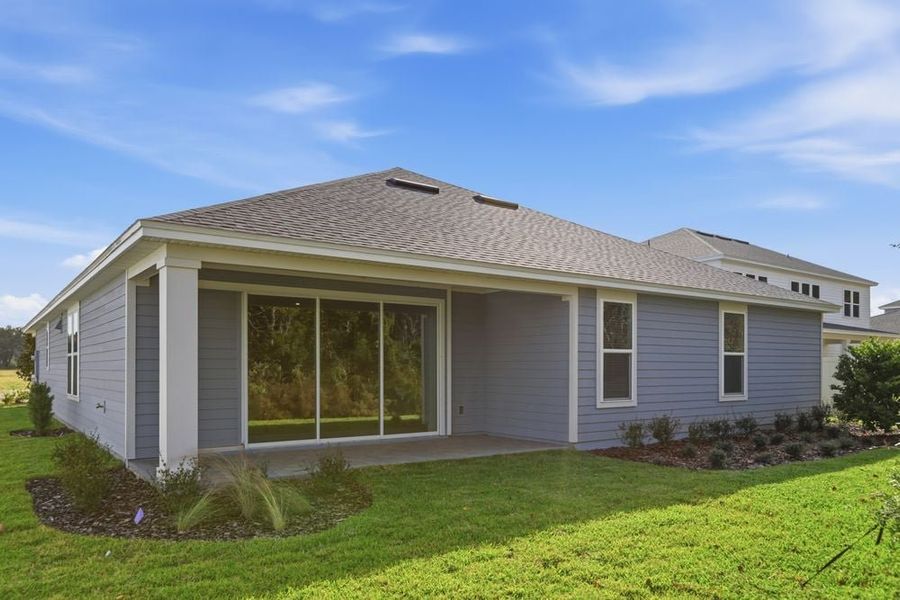 Exterior details and patio area of a home in Headwaters at Lofton Creek, Yulee (Image 21).