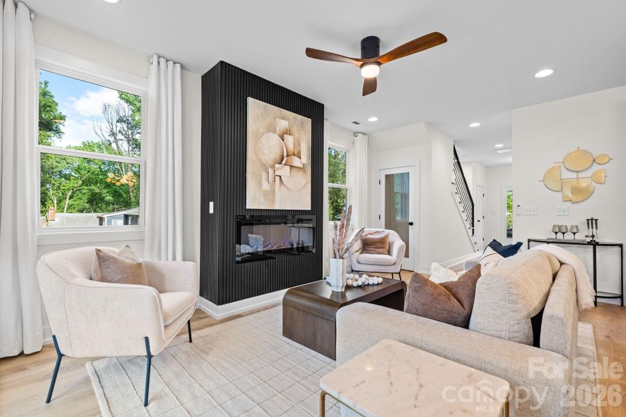 Furnished interior view inside a new home in , Charlotte (Image 9).