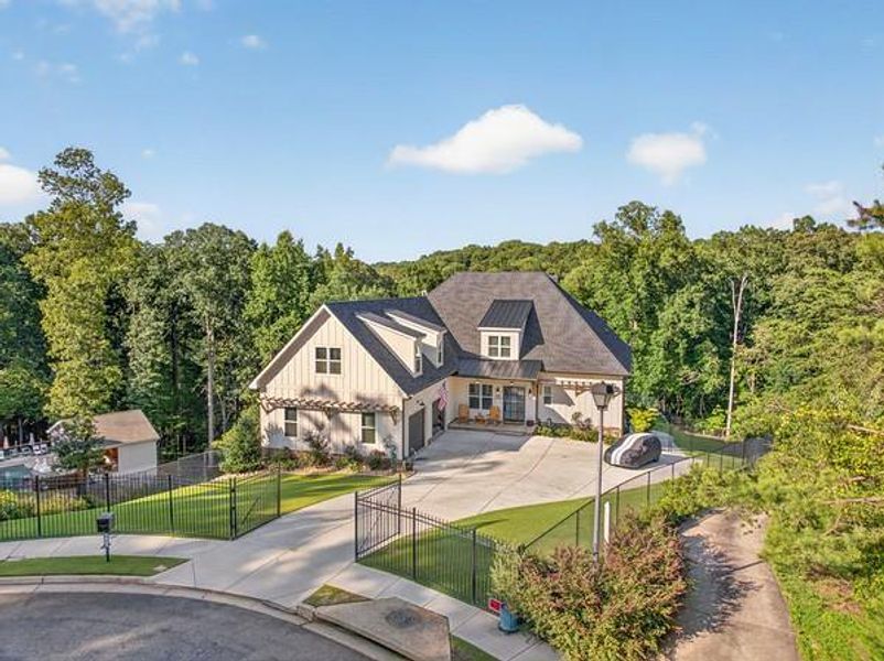Front exterior of a new home in , Gainesville, GA, highlighting curb appeal (Image 34). Front exterior of a new home in , Gainesville, GA, highlighting curb appeal (Image 34).