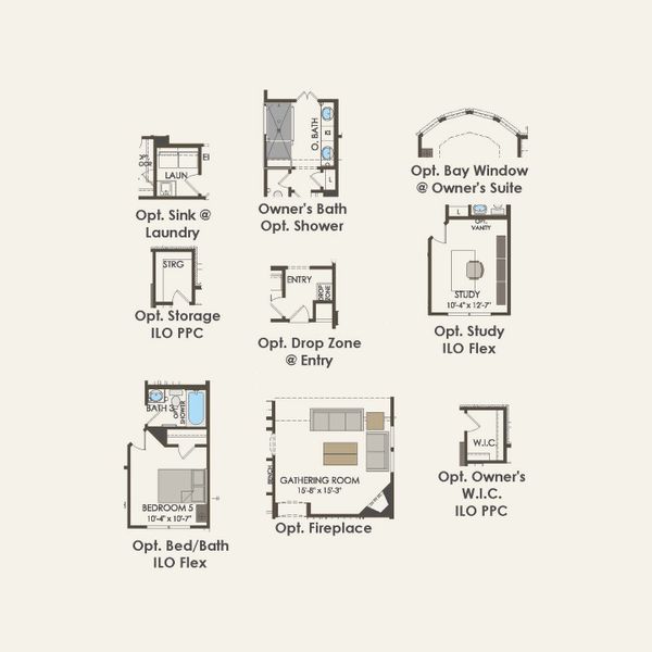 2D floor plan layout for the San Marcos by Pulte Homes in Ribbonwood, Aubrey, TX (Image 26).