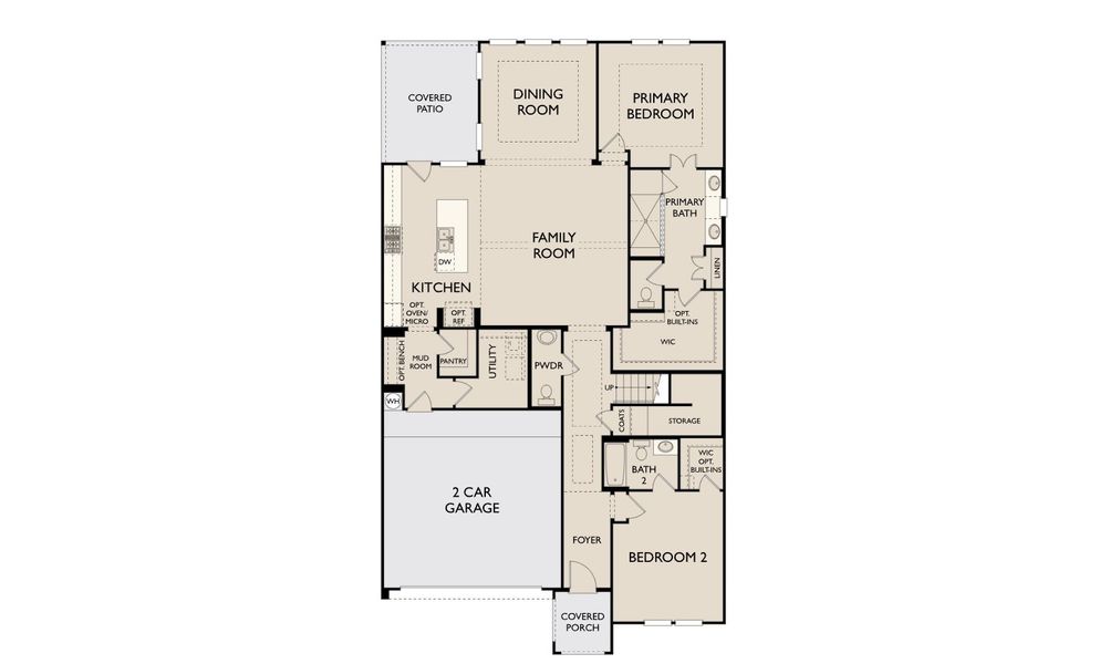 2D floor plan layout for the Wellman by Ashton Woods in Aster Park, McKinney, TX (Image 5).