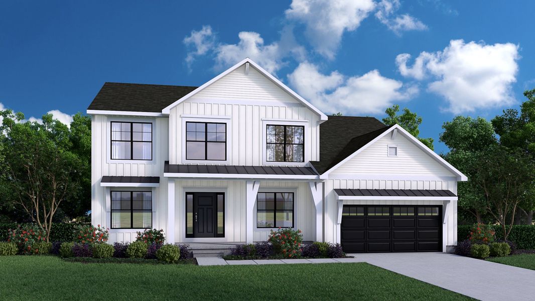 Representative exterior photo of a completed home built from the The Hawthorne by Forbes Capretto Homes in Cannon Woods, Clarence, NY (Image 10).