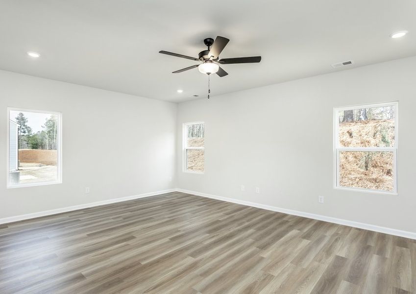 Enjoy spending time with friends and family in your spacious new living room. Enjoy spending time with friends and family in your spacious new living room.