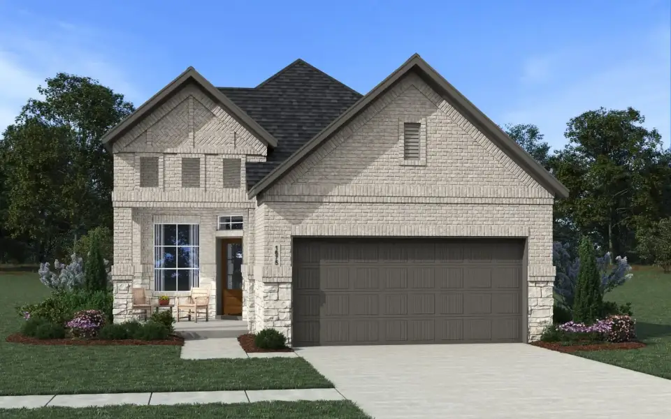 Representative exterior photo of a completed home built from the Carlisle by Chesmar Homes in The George, Richmond, TX (Image 5).