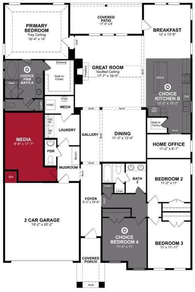 Beazer Homes Enclave at Legacy Hills Manor Floorplan.