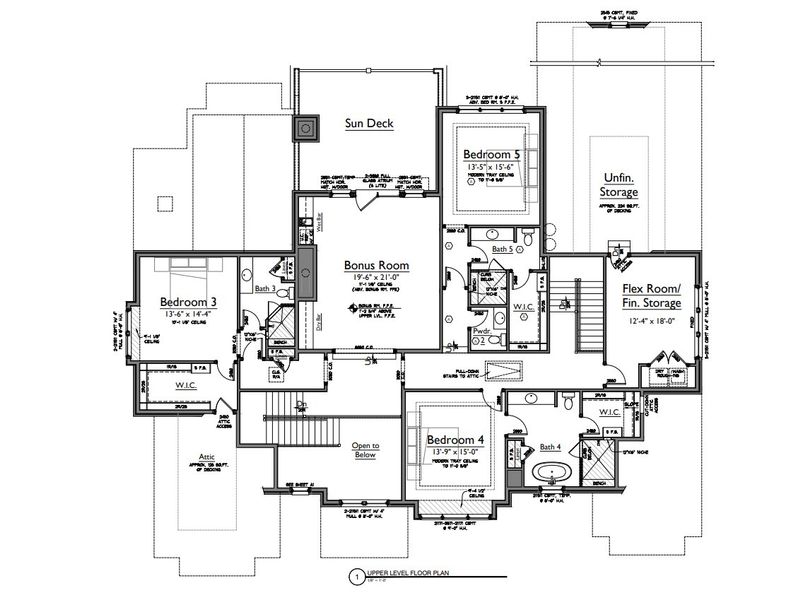 2D floor plan layout of this home in Rosebrooke, Brentwood, TN (Image 6).