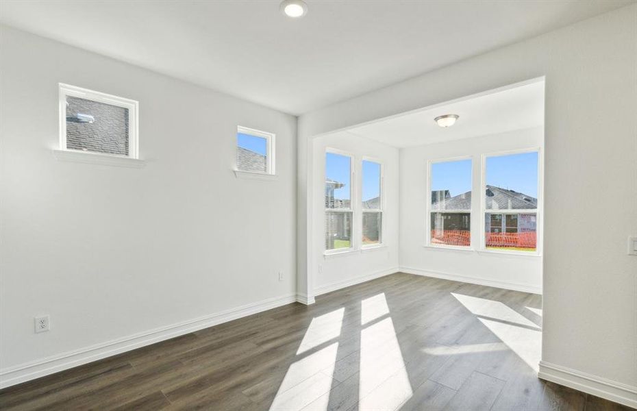 Spacious run room with large windows *real home pictured