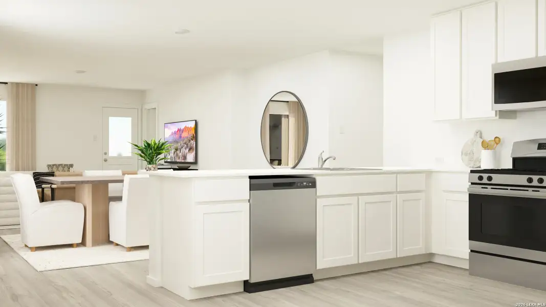 Furnished interior view inside a new home in Valle Sol, Von Ormy (Image 24).