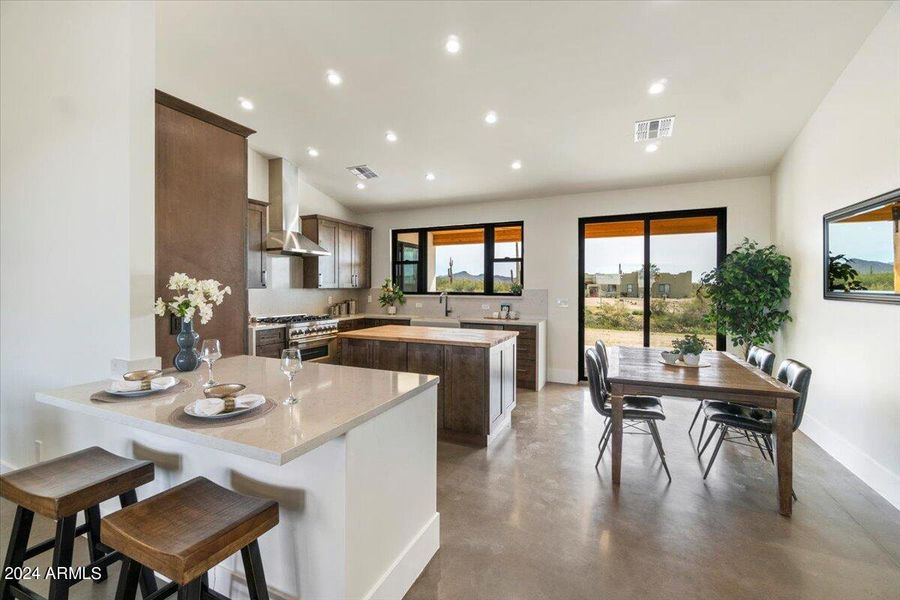 Looking into kitchen