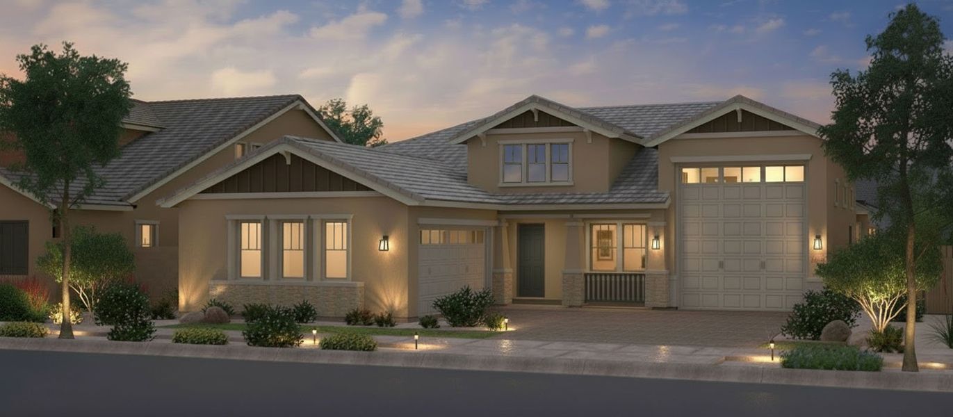Representative exterior photo of a completed home built from the Annapolis by Fulton Homes in Sonoma Coast, Queen Creek, AZ (Image 6).