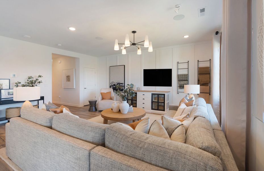 Furnished interior view inside a new home in Highlands of Carter's Station, Columbia (Image 10). Furnished interior view inside a new home in Highlands of Carter's Station, Columbia (Image 10).