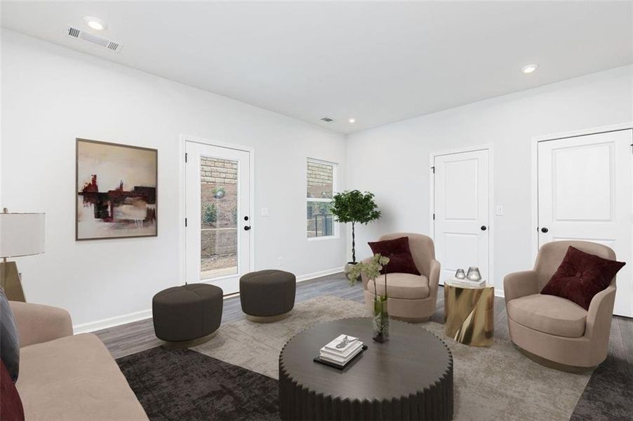 Furnished interior view inside a new home in , Powder Springs (Image 8). Furnished interior view inside a new home in , Powder Springs (Image 8).
