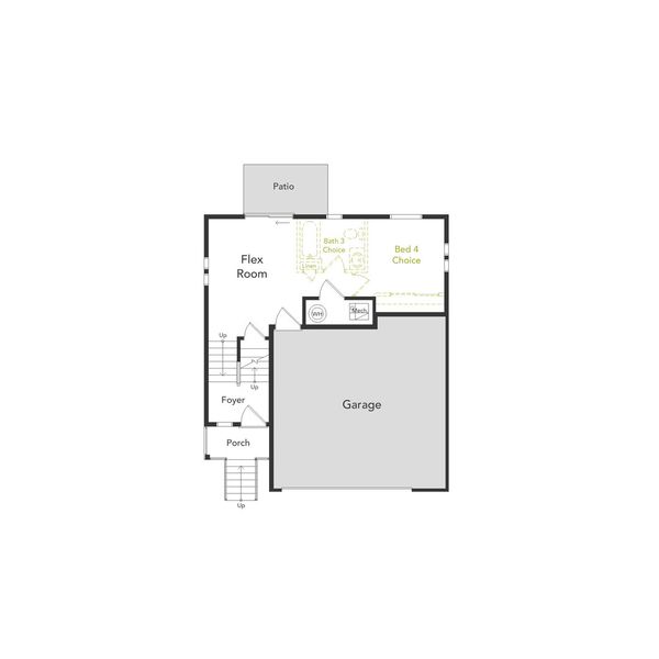 2D floor plan layout of this home in Banning Lewis Ranch - New Homes Colorado Springs, Colorado Springs, CO (Image 2). 2D floor plan layout of this home in Banning Lewis Ranch - New Homes Colorado Springs, Colorado Springs, CO (Image 2).