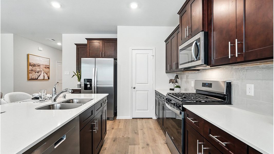 Representative furnished interior of a home built from the Naples by D.R. Horton in The Reserve at Timber Creek, Lindale (Image 4).