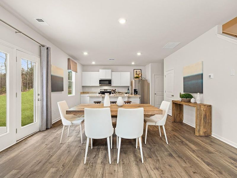 Furnished interior view inside a new home in Oaks at Cedar Grove, Fairburn (Image 32).