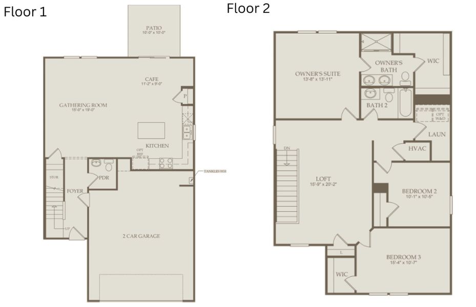 Floor Plan Level 1 and 2