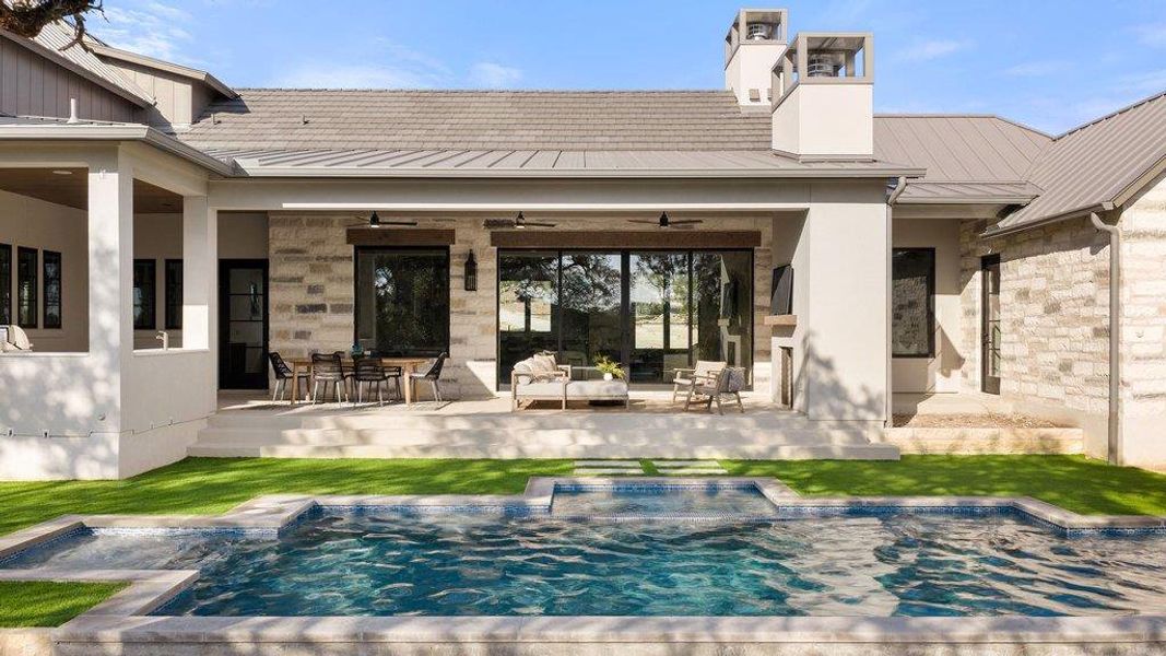 Exterior details and patio area of a home in , Austin (Image 23). Exterior details and patio area of a home in , Austin (Image 23).