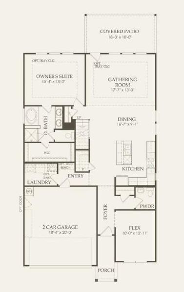 Floor Plan- Pulte, Jayton-TR 201 Main Level Floor Plan- Pulte, Jayton-TR 201 Main Level