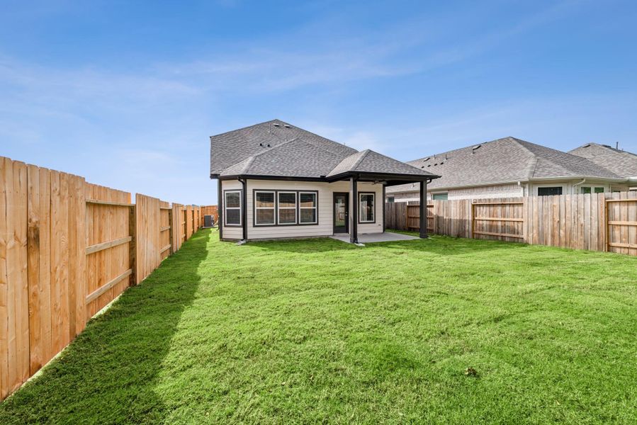 Exterior details and patio area of a home in Sorella, Tomball (Image 12). Exterior details and patio area of a home in Sorella, Tomball (Image 12).