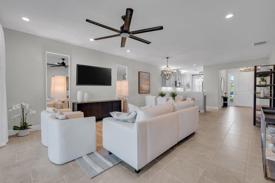Furnished interior view inside a new home in Valencia Del Sol, Wimauma (Image 13). Furnished interior view inside a new home in Valencia Del Sol, Wimauma (Image 13).