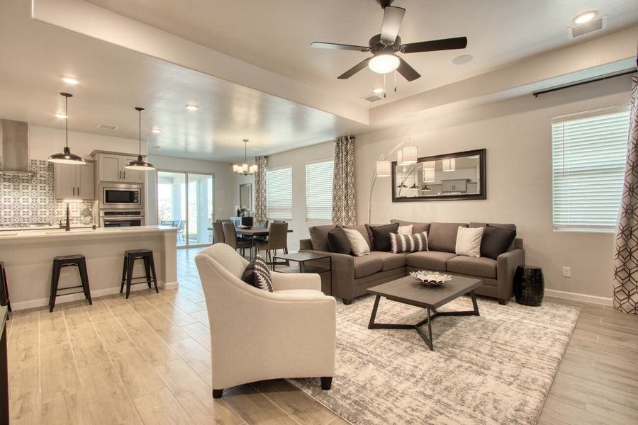 Representative furnished interior of a home built from the Sage by Hakes Brothers in Hillside Park, El Paso (Image 19).