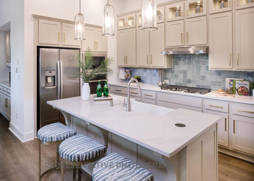 Furnished interior view inside a new home in Riceland: 50ft. lots, Mont Belvieu (Image 15).