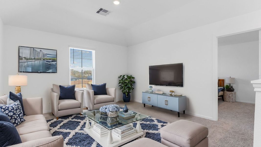 Representative furnished interior of a home built from the FLORENCE by D.R. Horton in Lakes at Westland Ranch, League City (Image 14).
