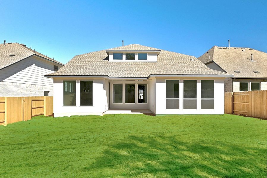 Exterior details and patio area of a home in The Colony - 50', Bastrop (Image 4). Exterior details and patio area of a home in The Colony - 50', Bastrop (Image 4).