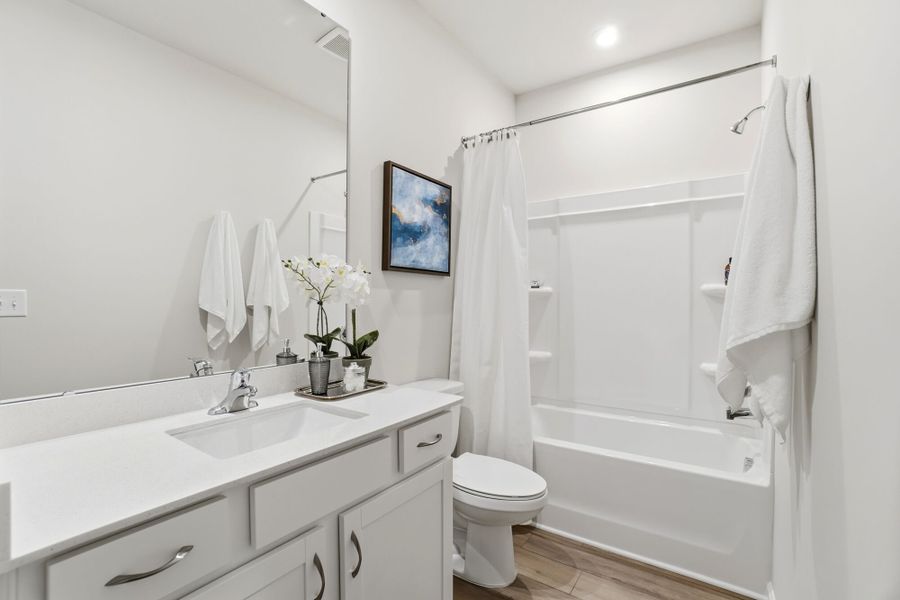 Furnished interior view inside a new home in Waxhaw Landing, Monroe (Image 18).