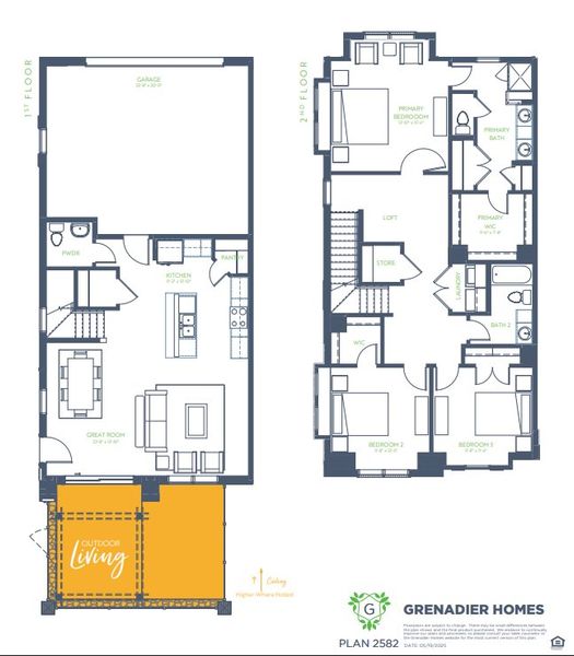 2D floor plan layout for the Augusta 3 by Grenadier Homes in The Tribute, The Colony, TX (Image 4). 2D floor plan layout for the Augusta 3 by Grenadier Homes in The Tribute, The Colony, TX (Image 4).