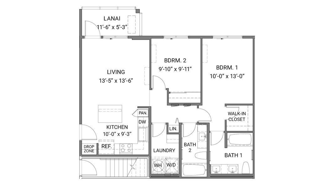 2D floor plan layout for the D31B by D.R. Horton in Cornerstone, Rockdale, TX (Image 2). 2D floor plan layout for the D31B by D.R. Horton in Cornerstone, Rockdale, TX (Image 2).