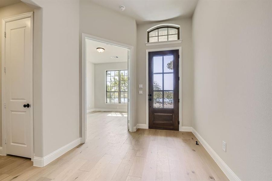 Entryway featuring light hardwood / wood-style floors