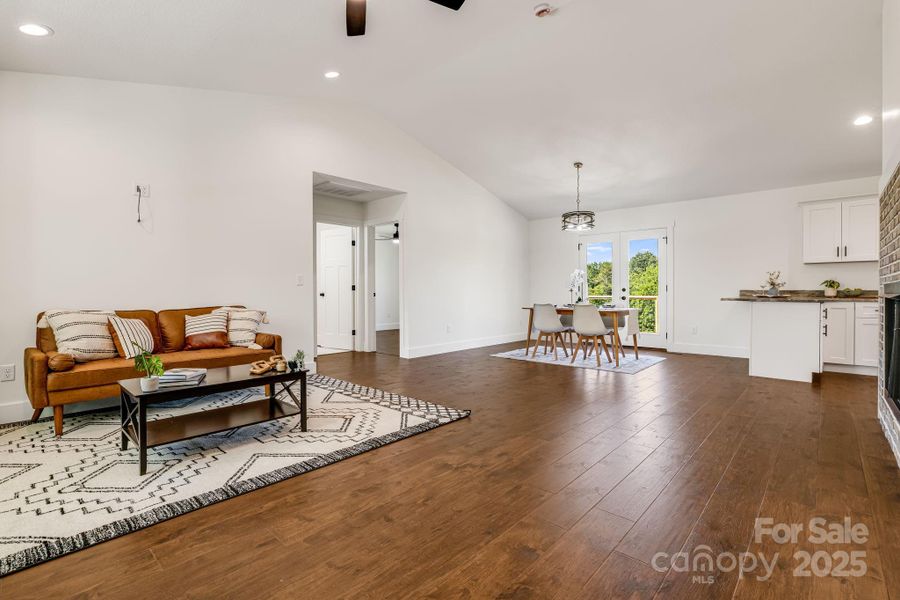 Living area looking toward dining area